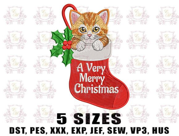 Cat Christmas Socks Embroidery Design Review