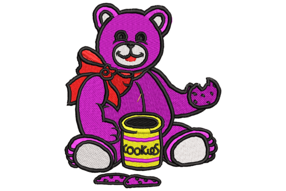 Cute Teddy Bear with Cookies Embroidery Review
