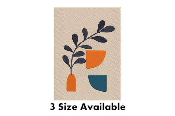 Geometric Vase Leaf Embroidery Art Review