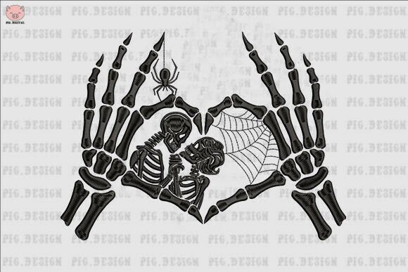 Halloween Hand Bone Love Embroidery Review