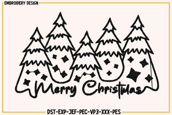Merry Christmas Tree Embroidery Pes Dst Review
