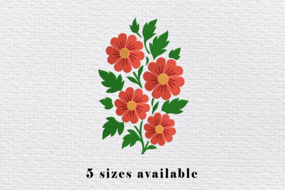Review: Orange Floral Embroidery Design for Gifts