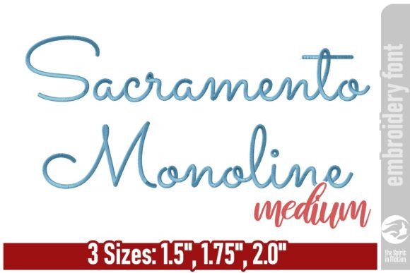 Review: Sacramento Monoline Embroidery Font - M
