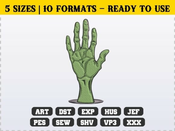 Review: Spooky Zombie Hand Embroidery Design for Boutiques