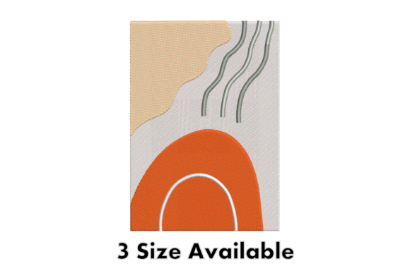 Reviewing Abstract Wave Shape Embroidery Art