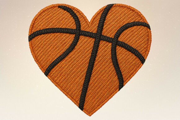 Reviewing the Faux Embroidery Basketball Heart PNG