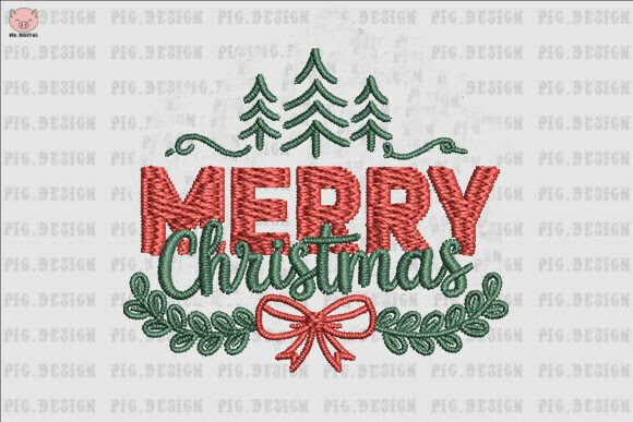 Reviewing the Merry Christmas Bow Embroidery Design