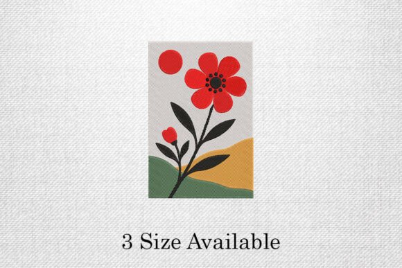 Reviewing the Modern Red Flower Embroidery Design